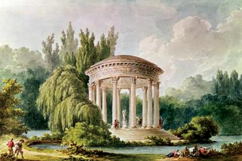 The Temple of Love, ancient engraving