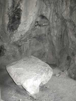 The cave where Maria Magdalena and her daughter Vesta died