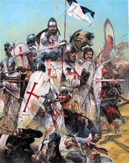 Hundreds of the Knights Templar died fighting thousands...